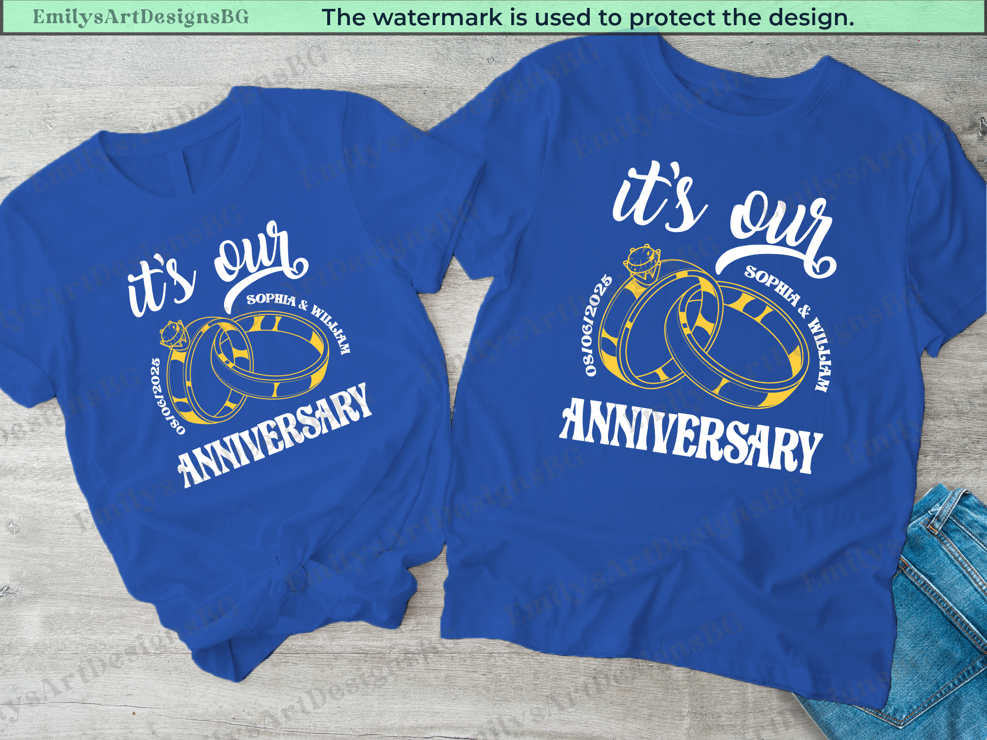 Personalized It's Our Anniversary Couple Shirt