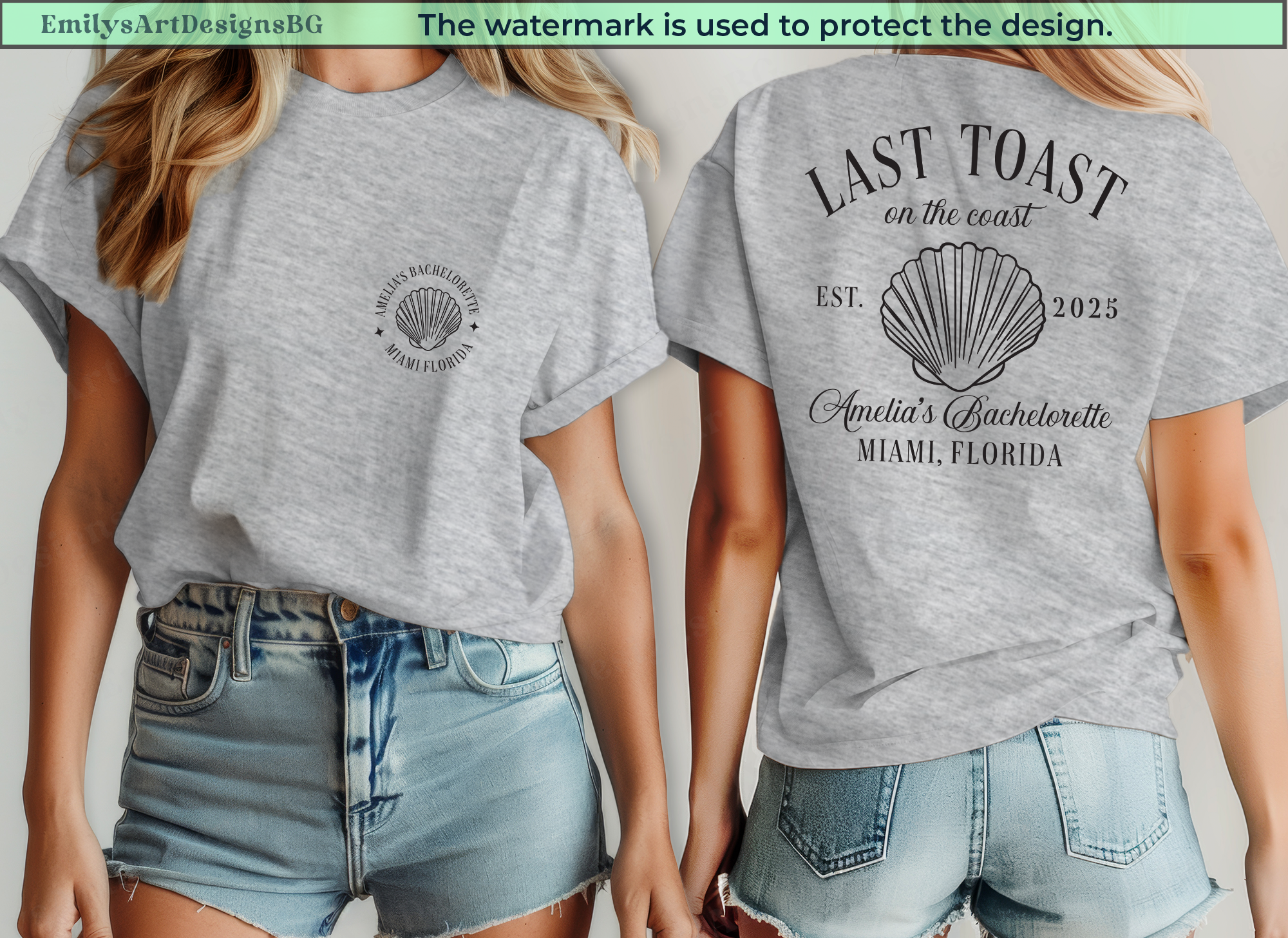 Last Toast On The Coast Custom Beach Bachelorette Party Shirts