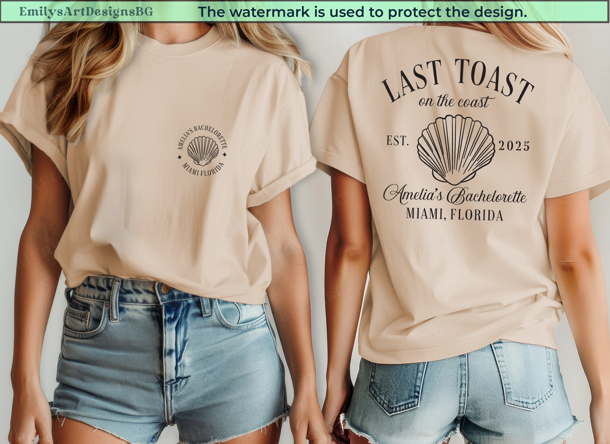 Last Toast On The Coast Custom Beach Bachelorette Party Shirts