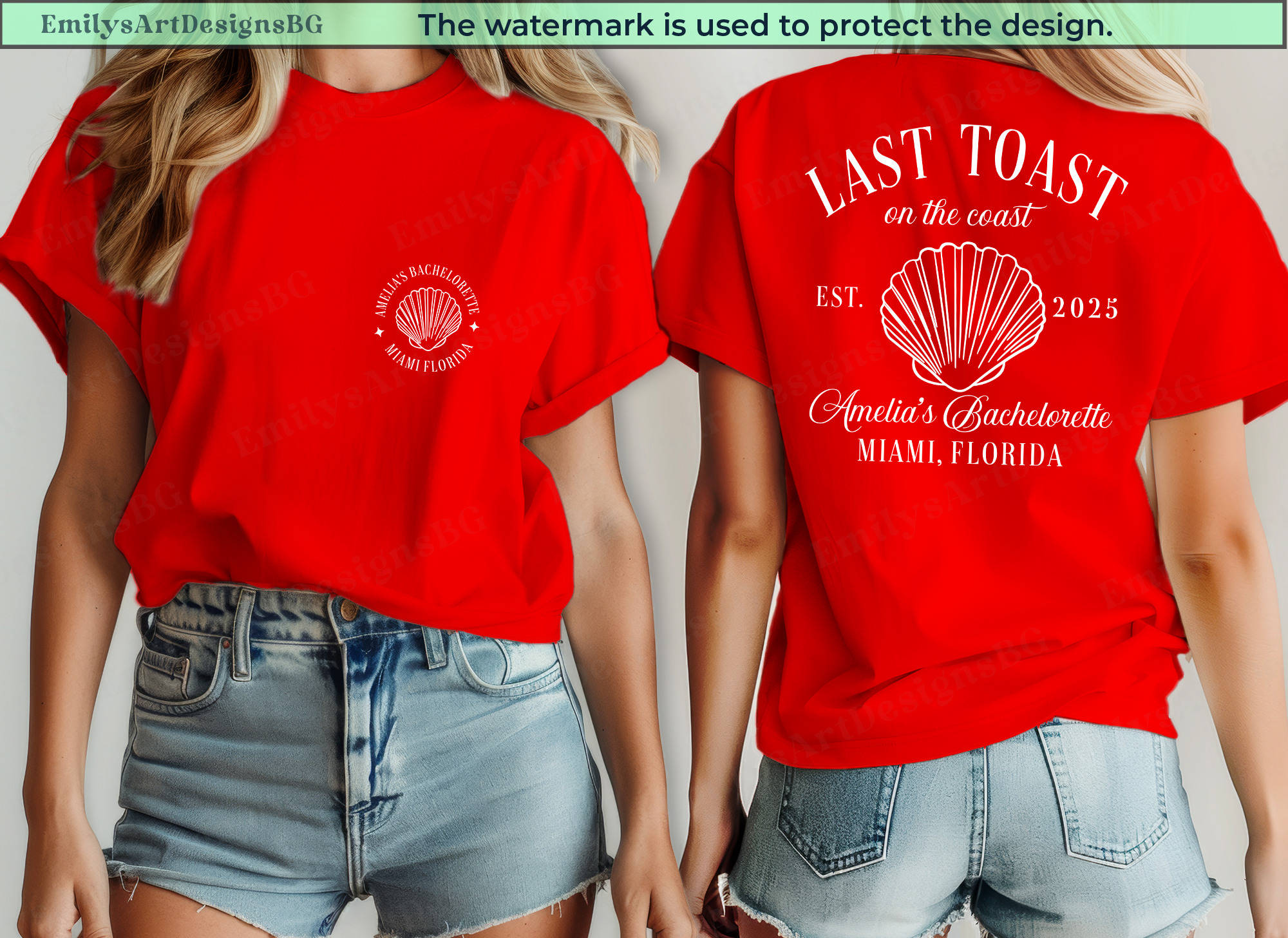 Last Toast On The Coast Custom Beach Bachelorette Party Shirts