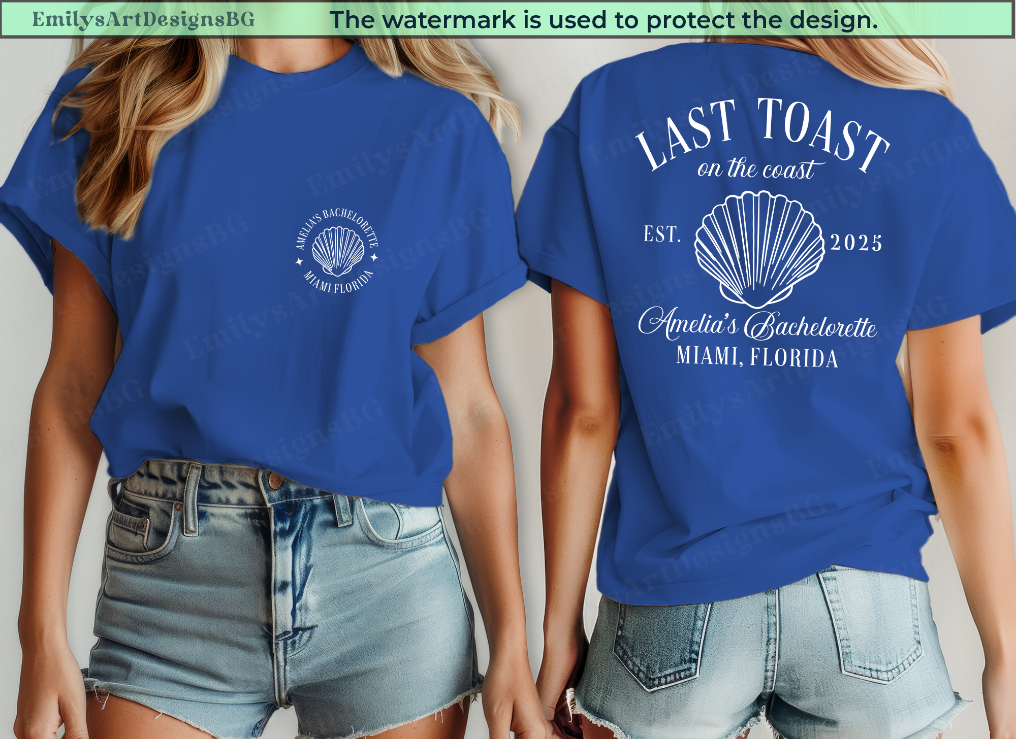 Last Toast On The Coast Custom Beach Bachelorette Party Shirts