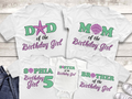Little Mermaid Birthday Girl Party Shirts