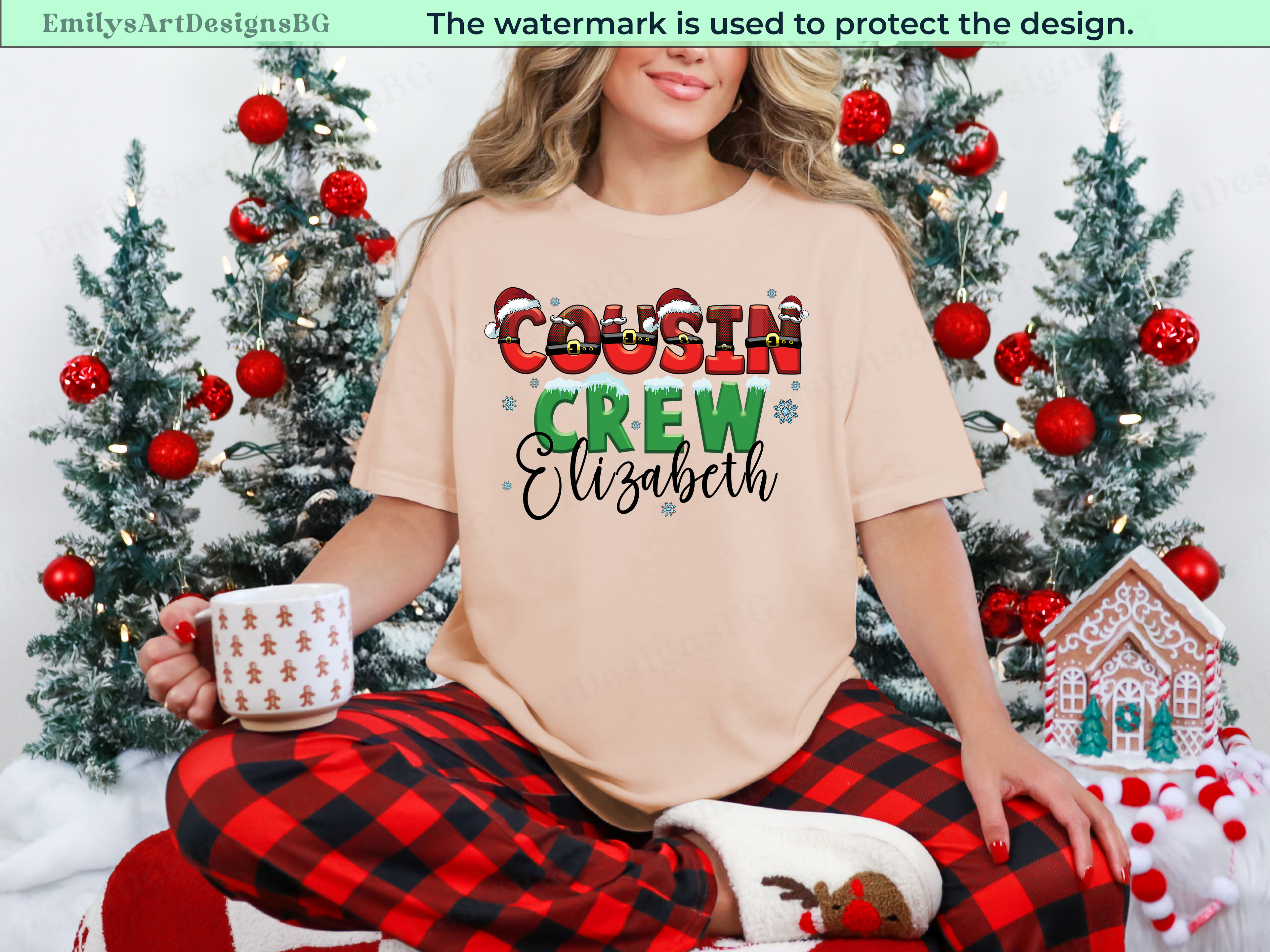 Personalized Cousin Crew Christmas T-shirts