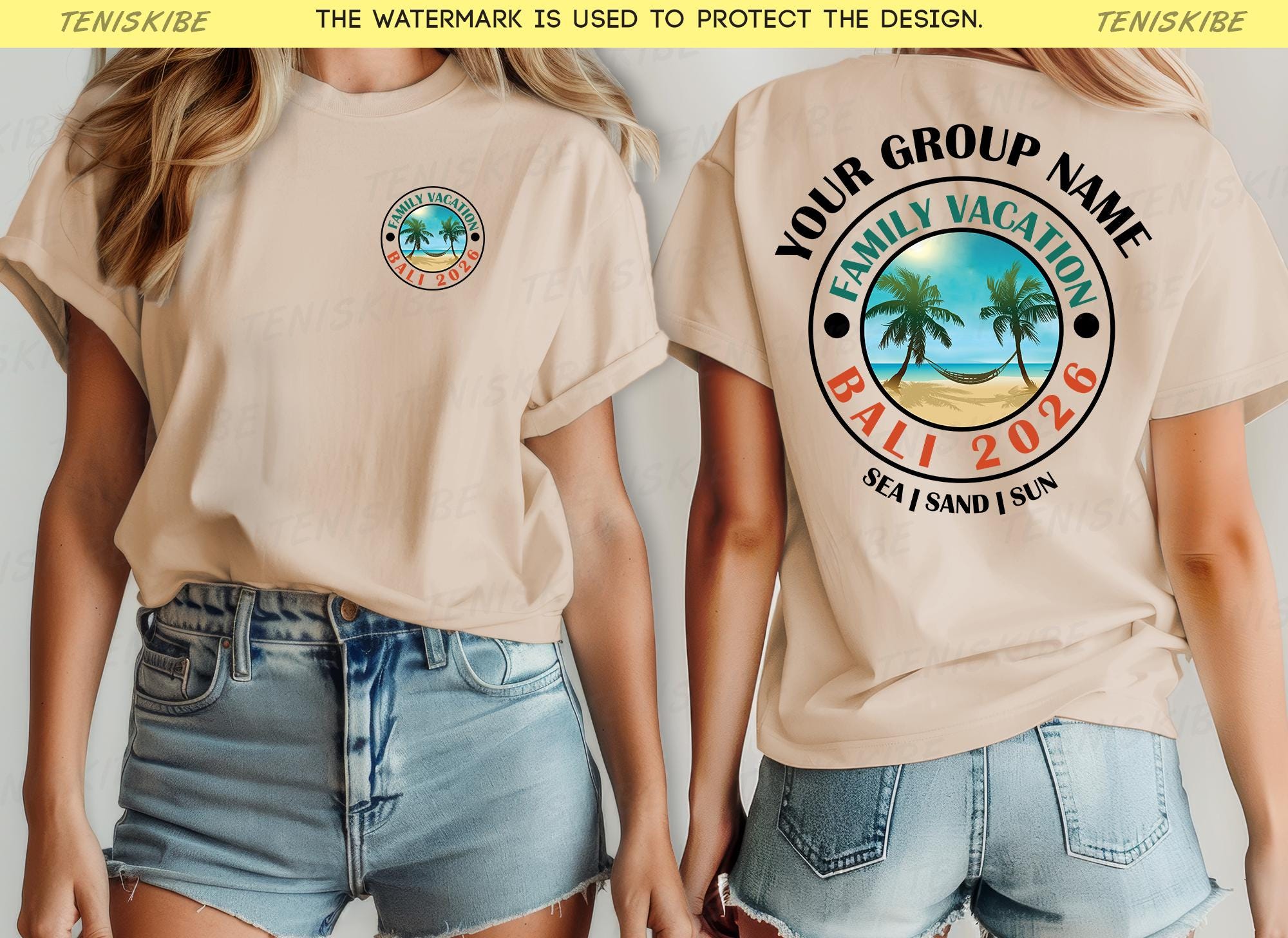 Custom Bali 2026 Family Vacation T-shirts