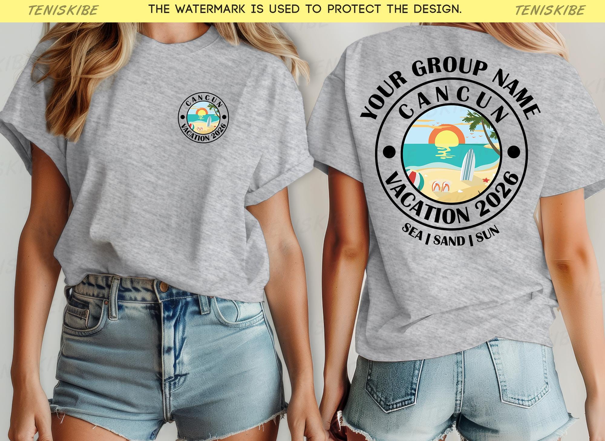 Custom Cancun Vacation 2026 Family Shirts