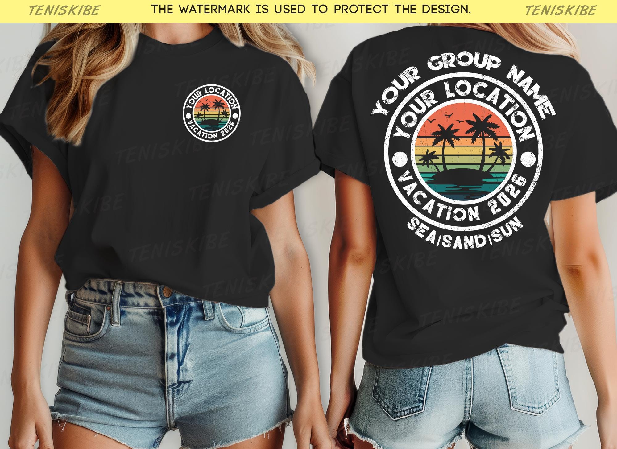 Personalized Family Vacation 2026 T-shrts