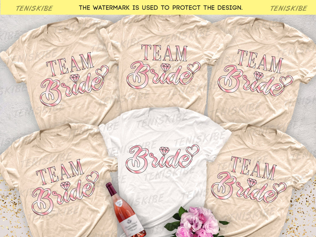 The Bride and Team Bride Bachelorette T-shirts