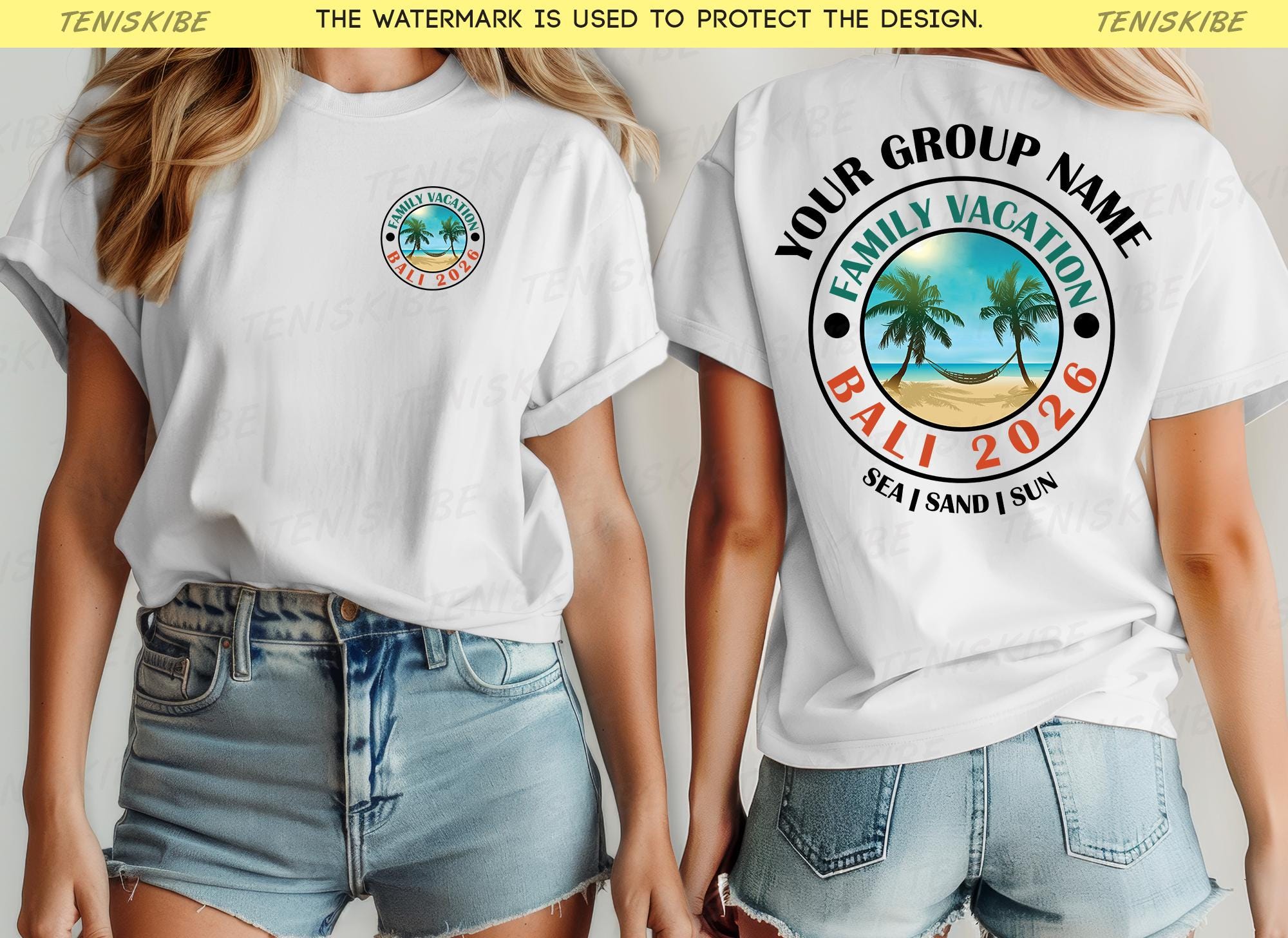 Custom Bali 2026 Family Vacation T-shirts