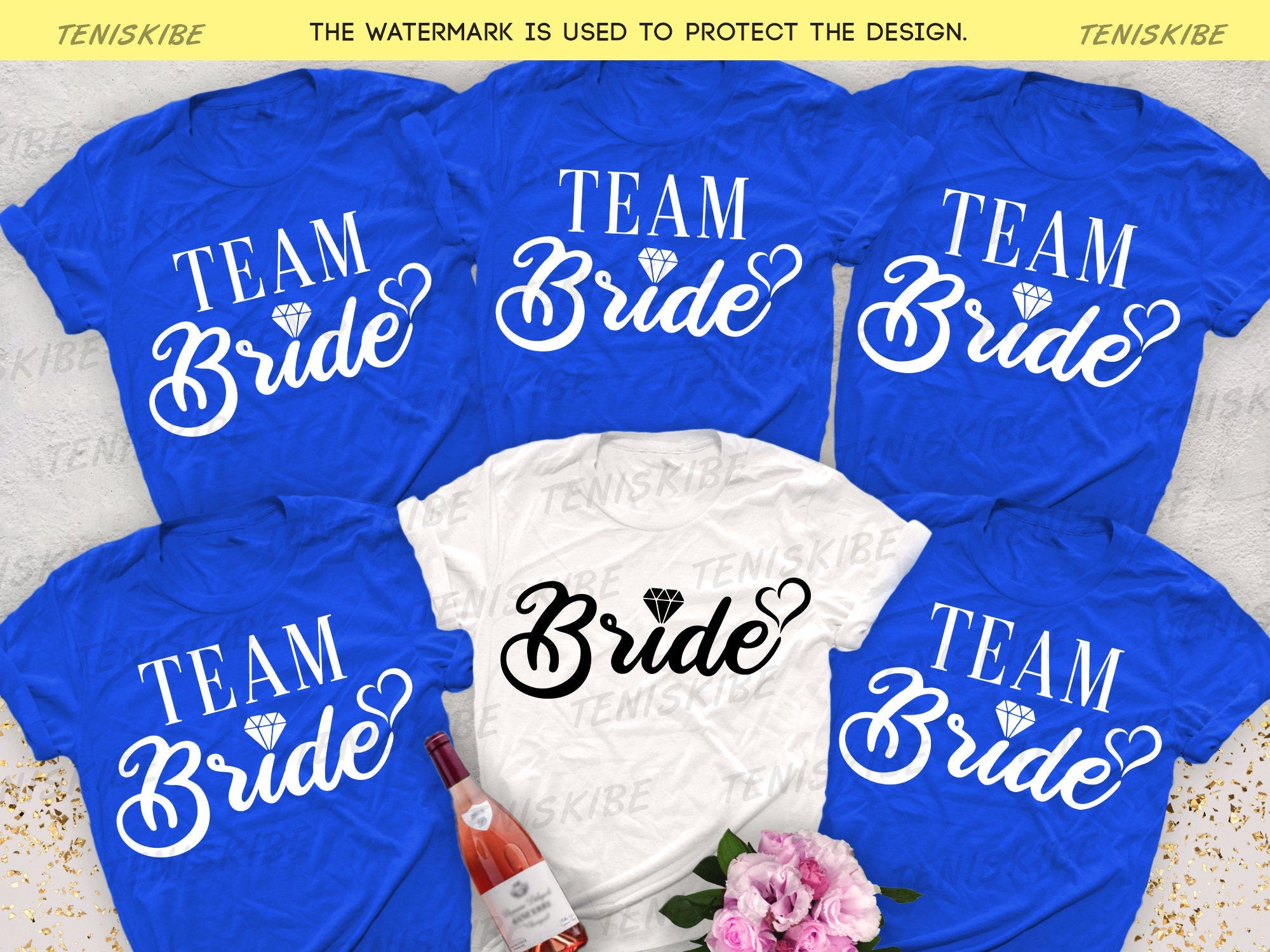 Bride and Tteam Bride Bachelorette Party T-shirts