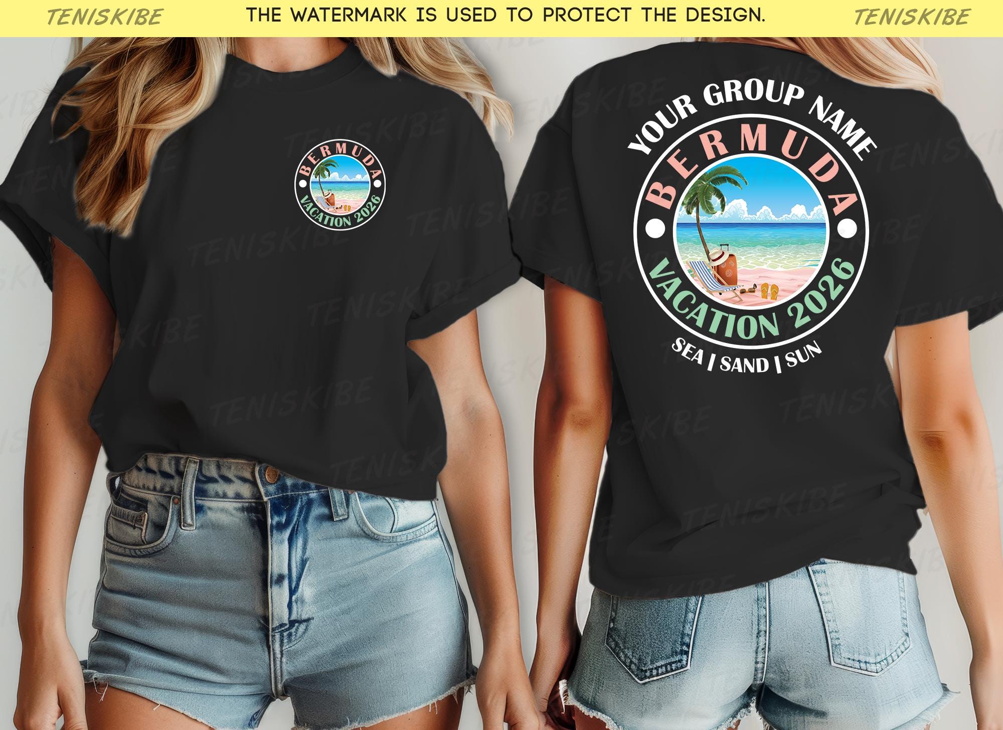 Custom Bermuda 2026 Family Vacation T-shirts