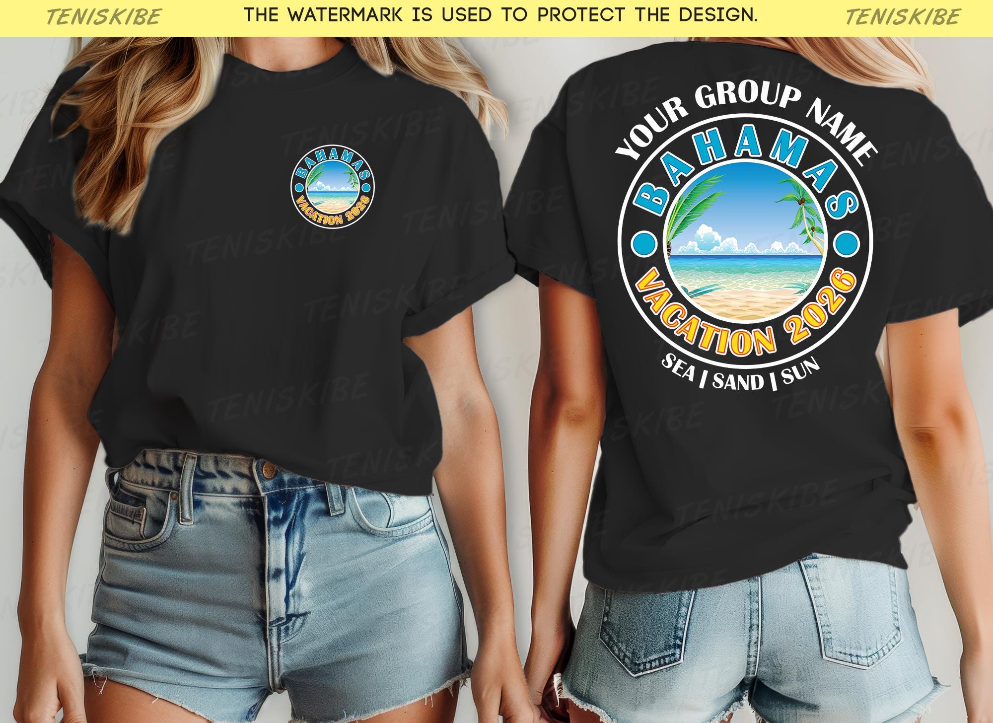 Custom Bahamas 2026 Family Vacation T-shirts