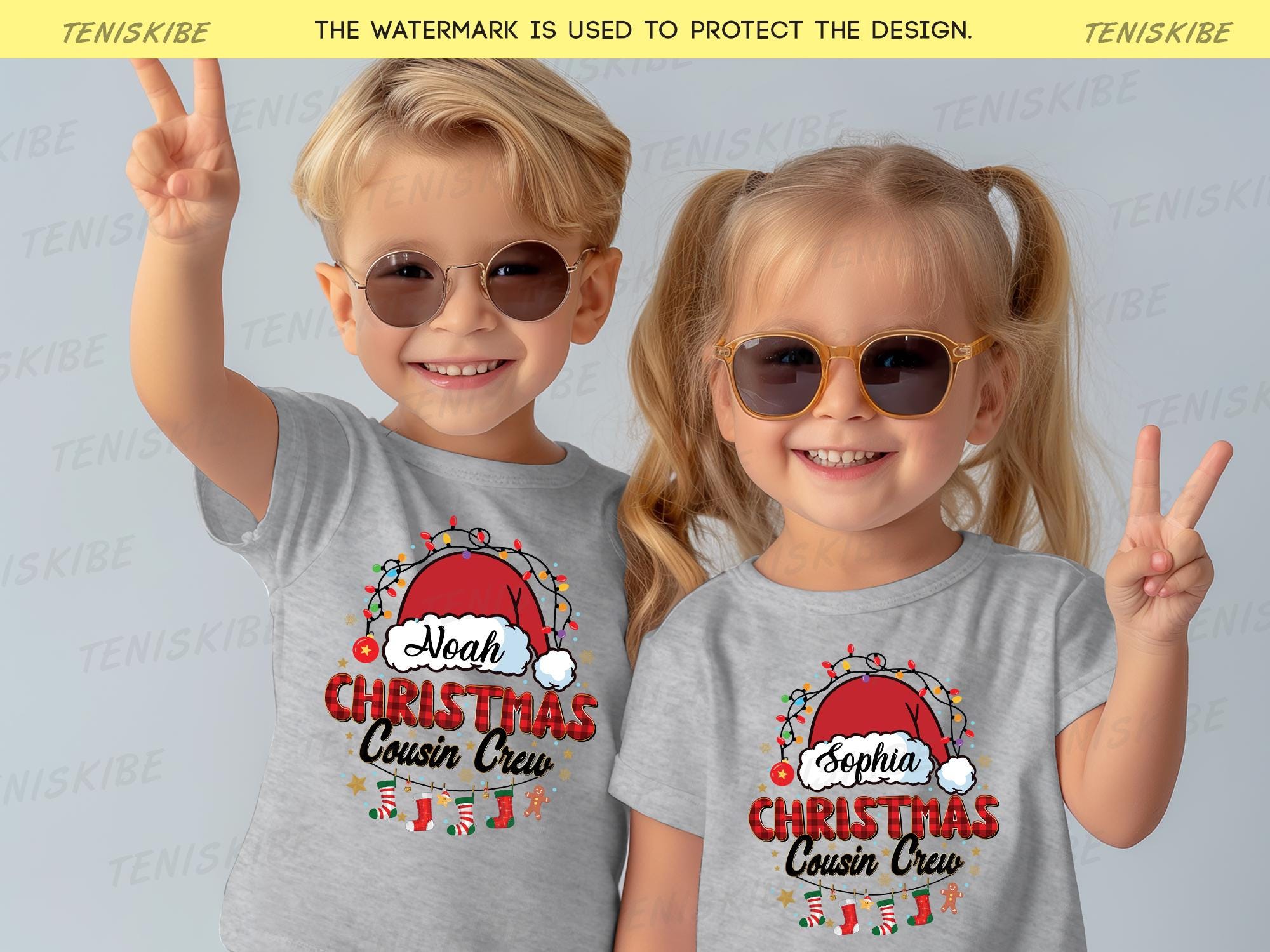 Personalized Cousin Crew Christmas T-shirts