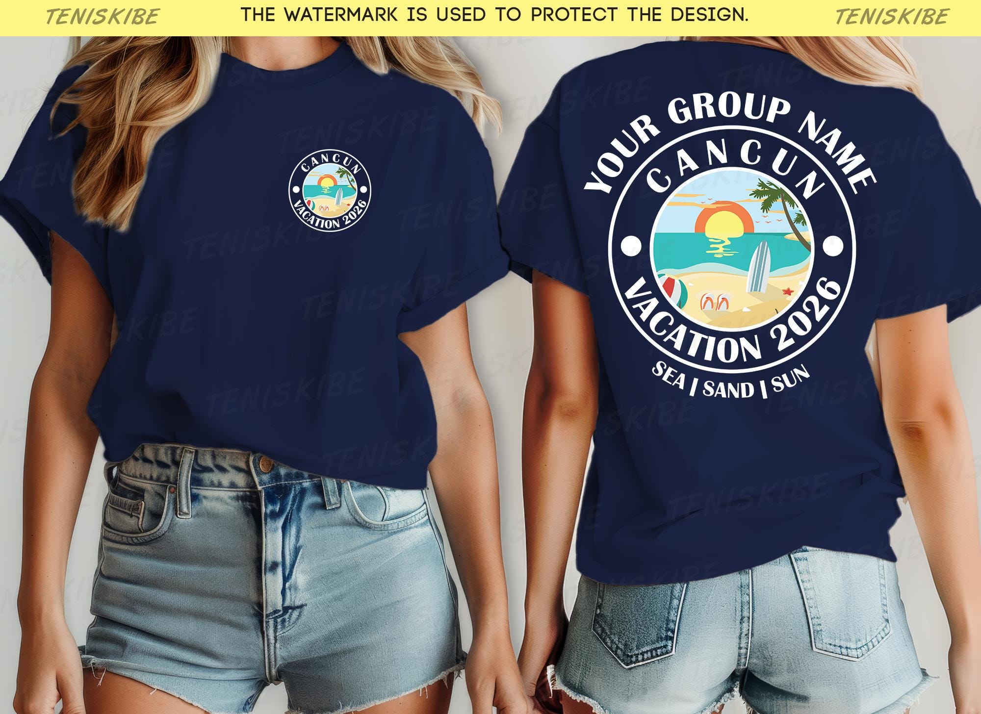 Custom Cancun Vacation 2026 Family Shirts