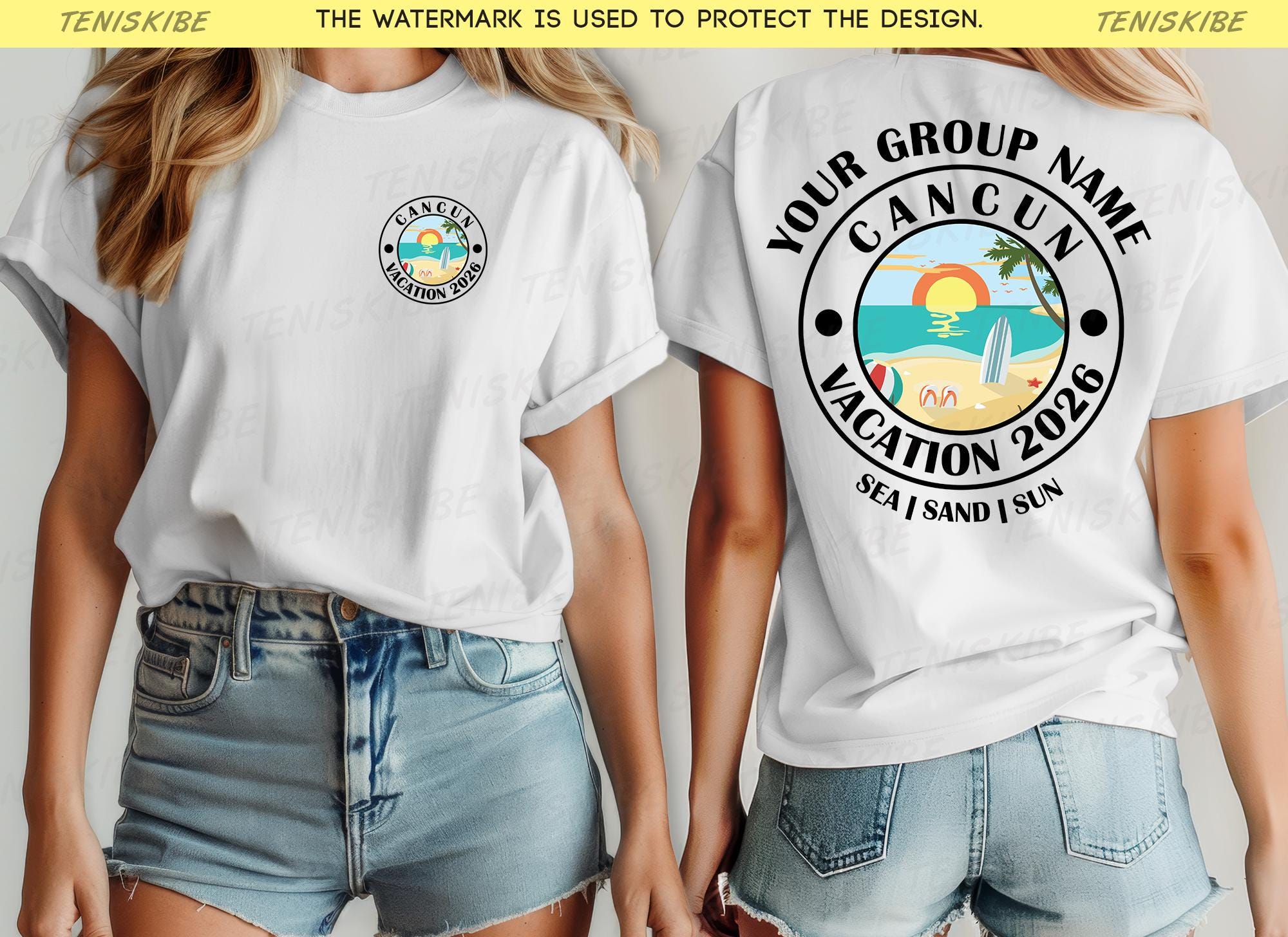 Custom Cancun Vacation 2026 Family Shirts