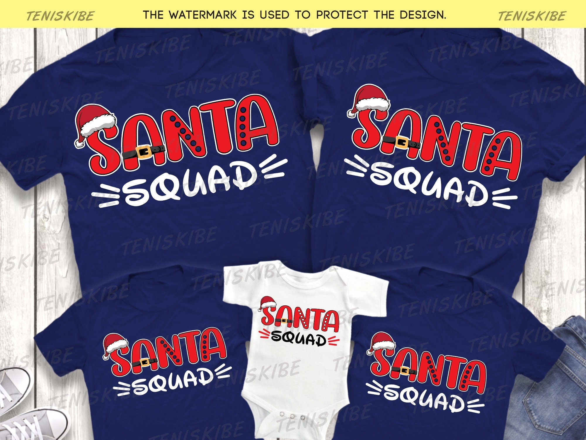 Santa Squad Family Christmas T-shirts