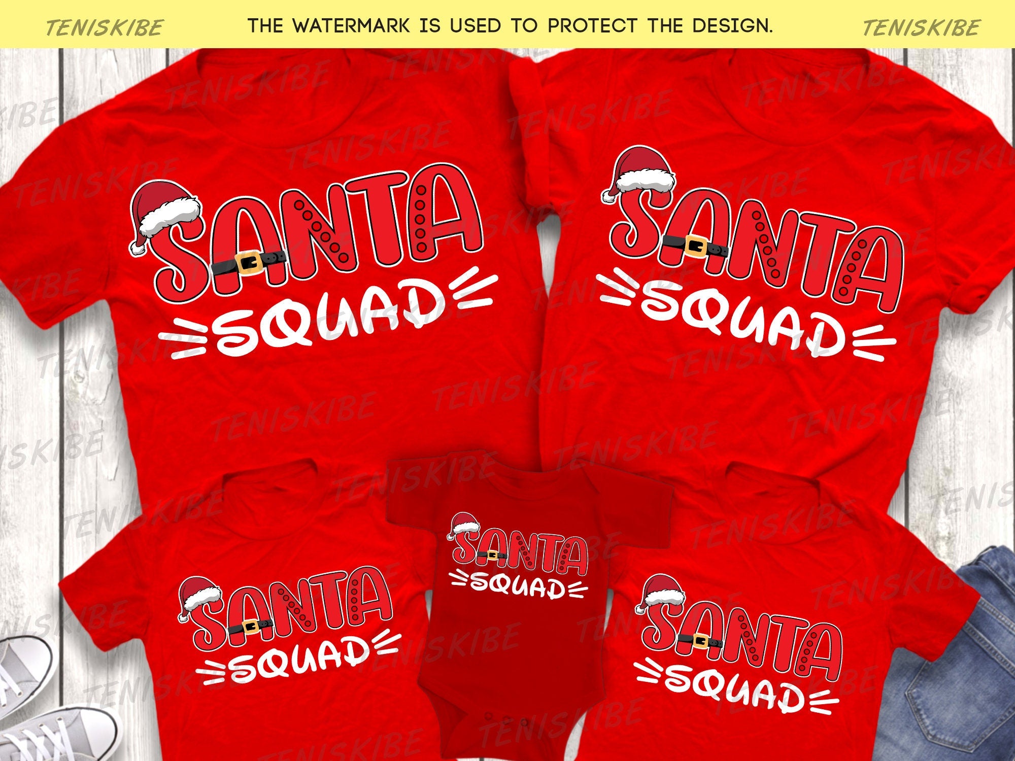 Santa Squad Family Christmas T-shirts