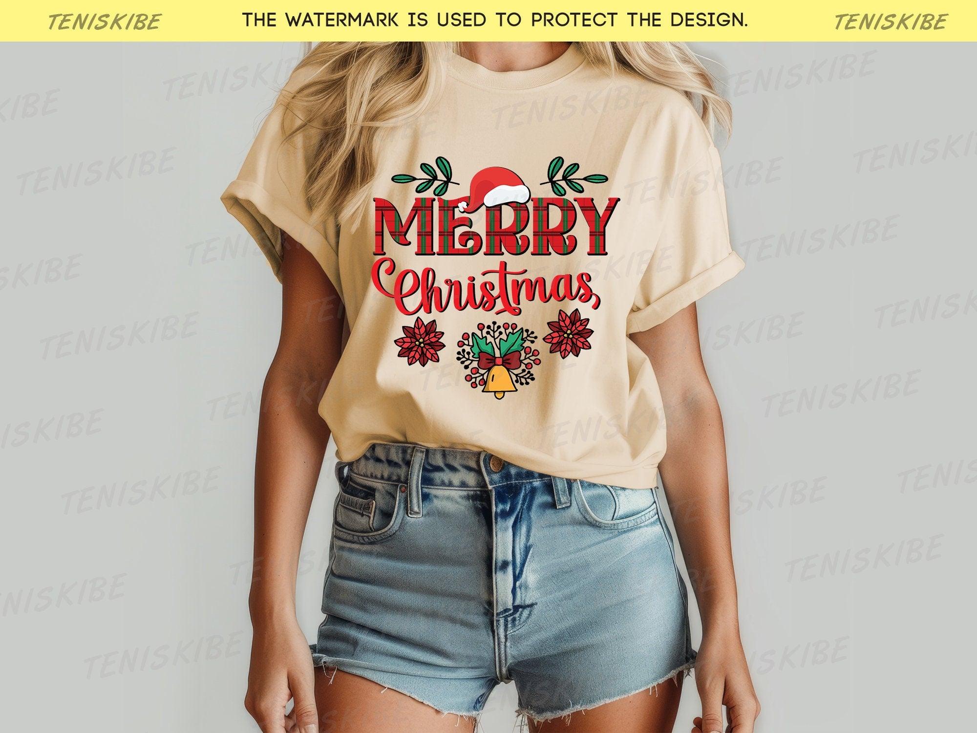 Merry Christmas Santa Hat T-shirt