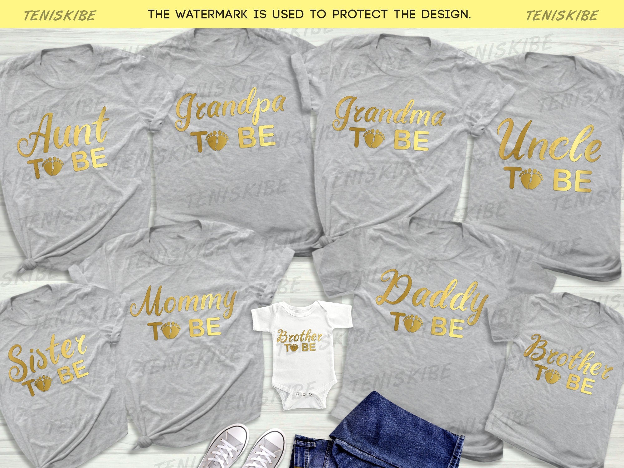 Gender Reveal Baby Shower Party T-shirts