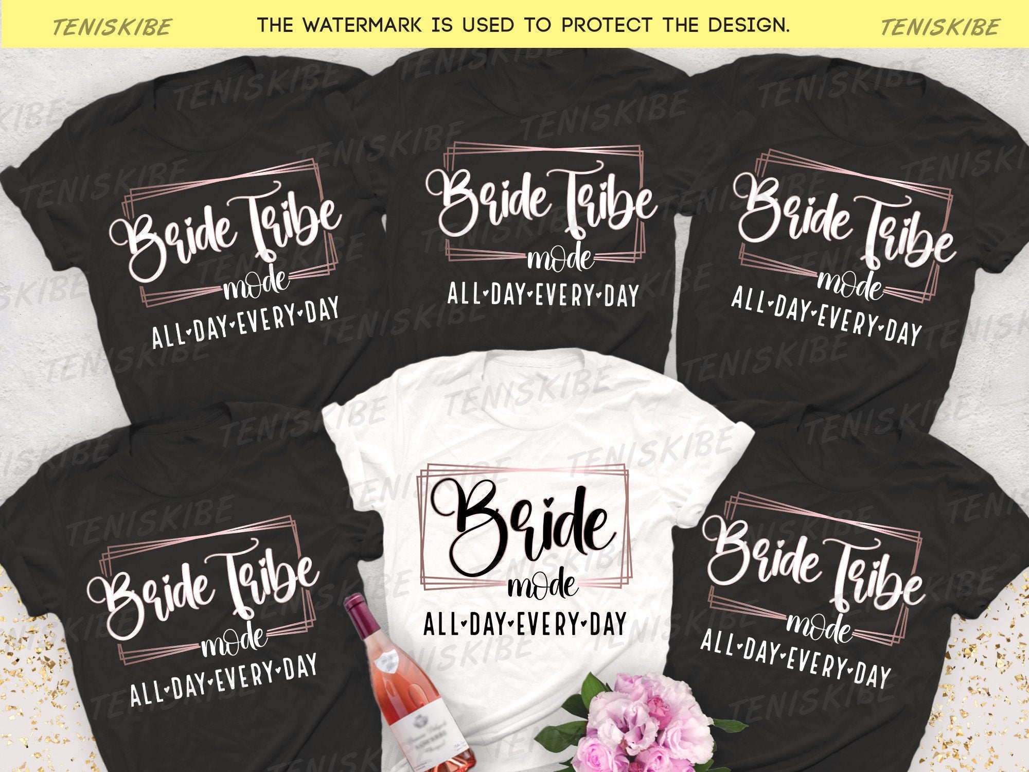 The Bride and Bridesmaid Bachelorette T-shirts