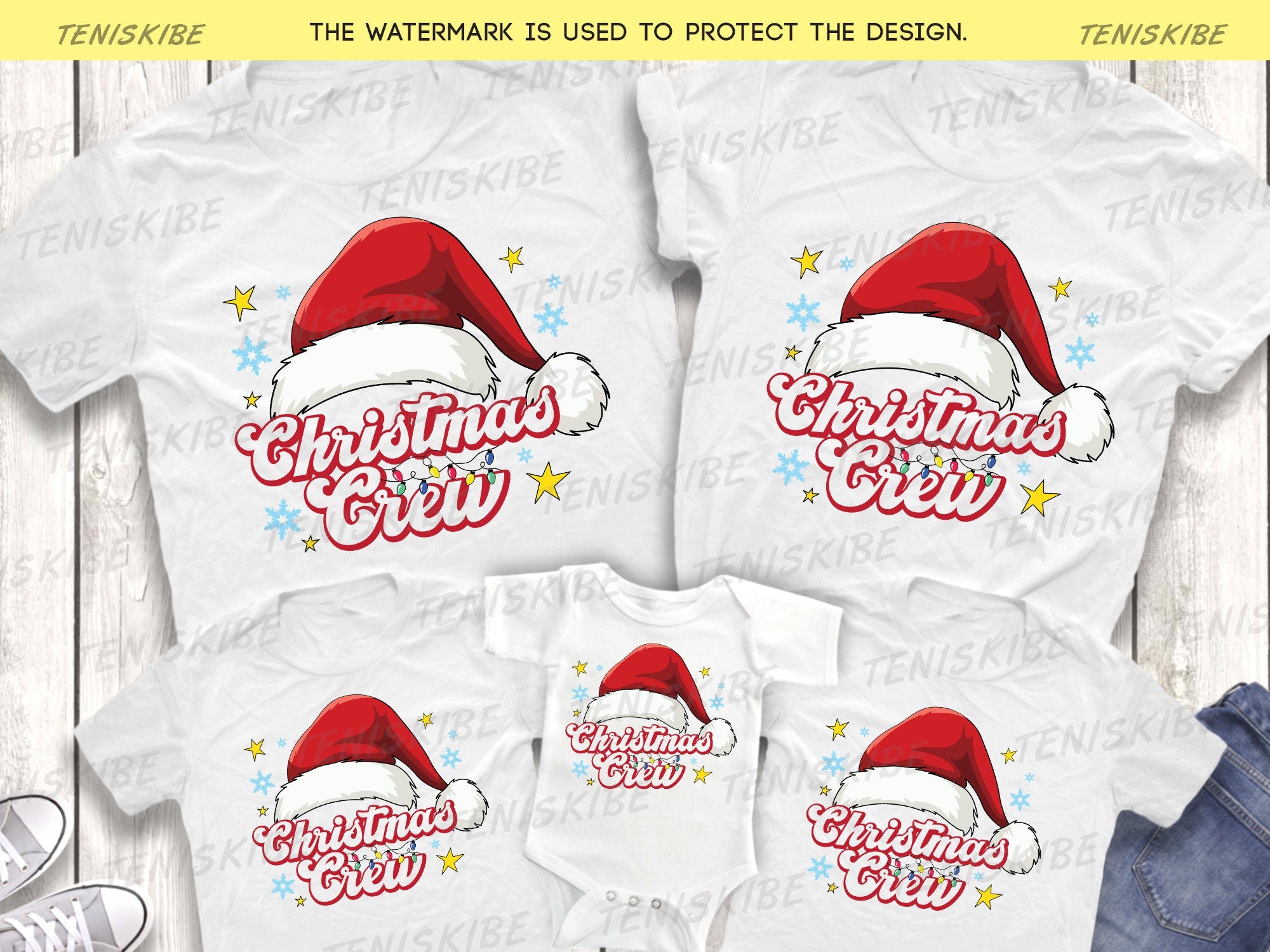 Christmas Crew Matching Family T-shirts