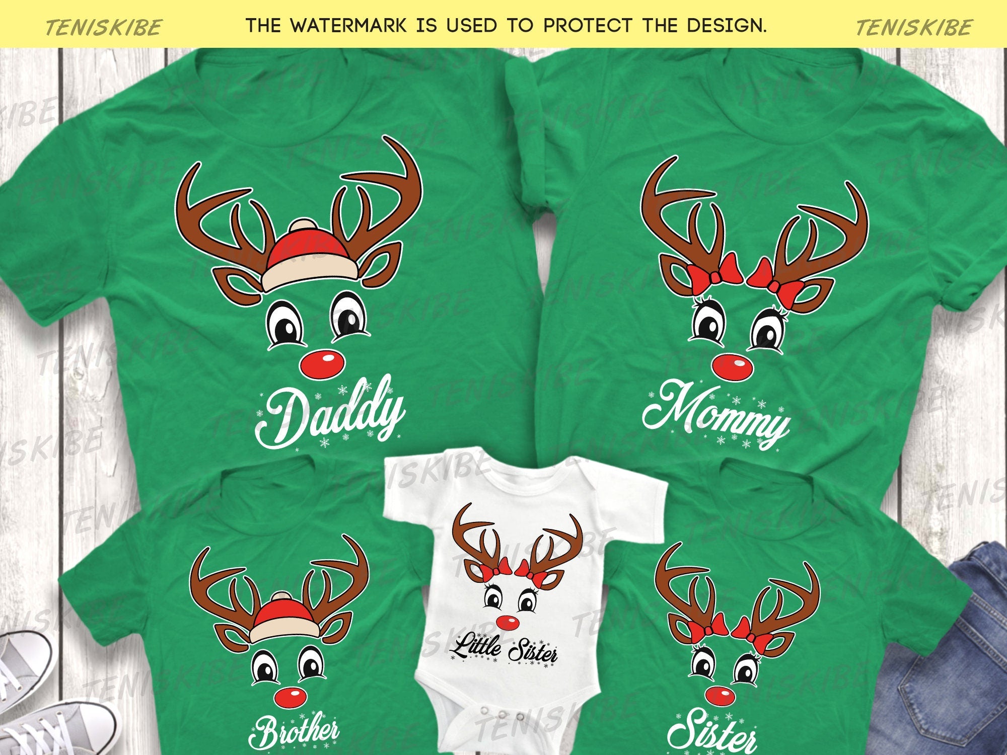 Custom Name Christmas Deer T-shirt