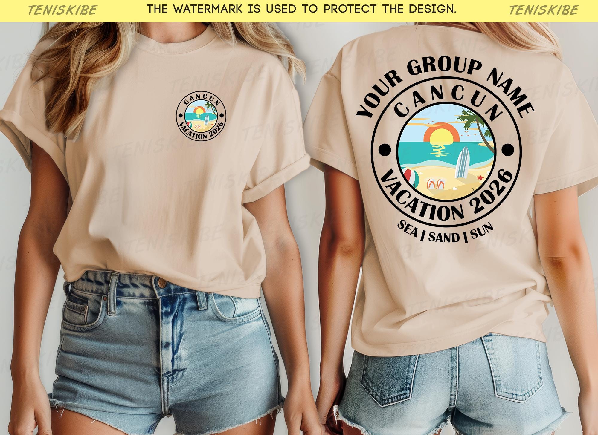 Custom Cancun Vacation 2026 Family Shirts