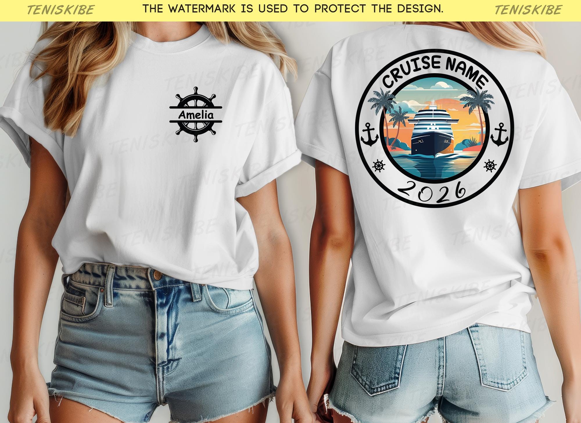 Cruise Crew With Name Family Shirts