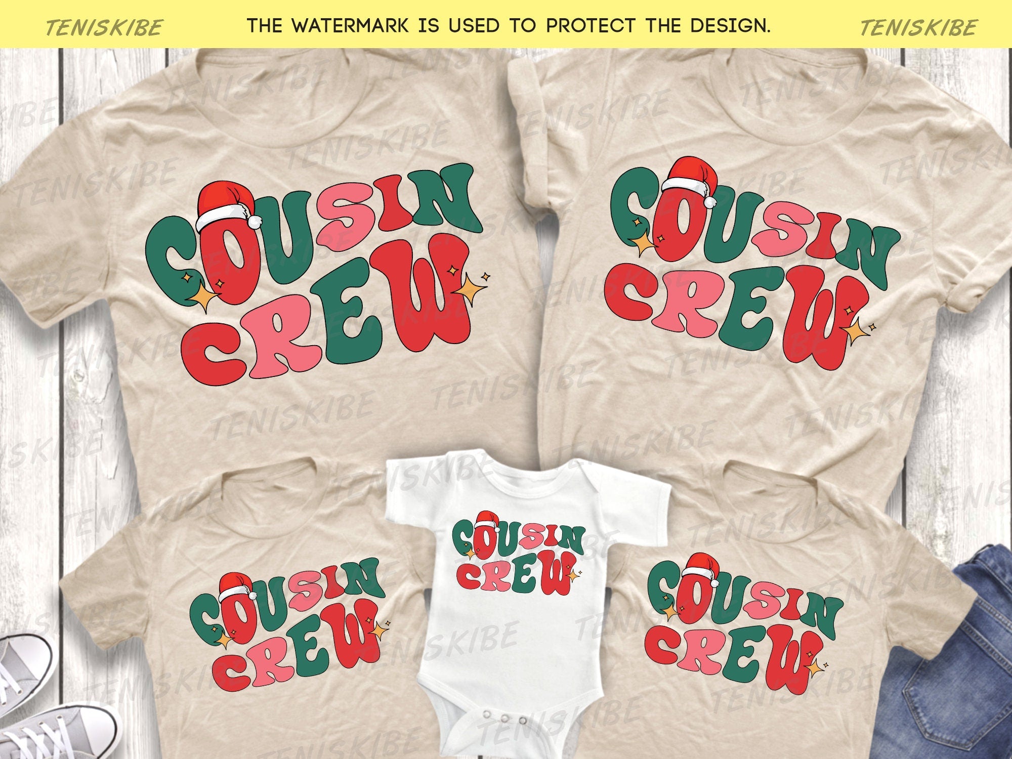 Christmas Cousin Crew Matching T-shirts