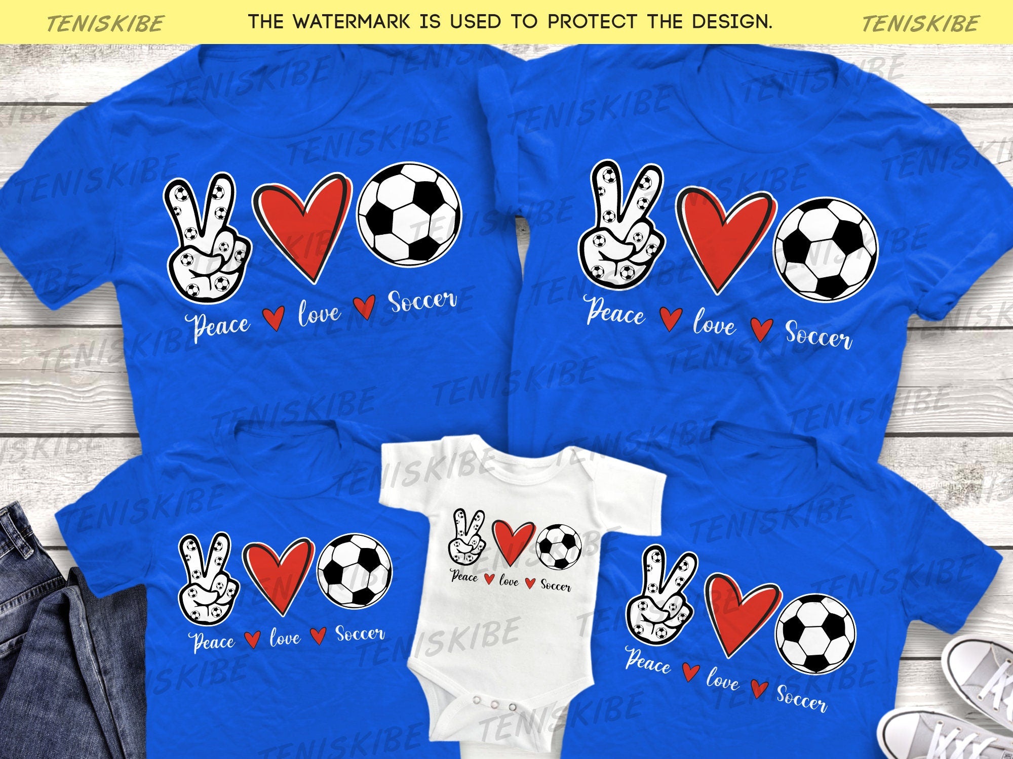 Peace Love Soccer T-shirt