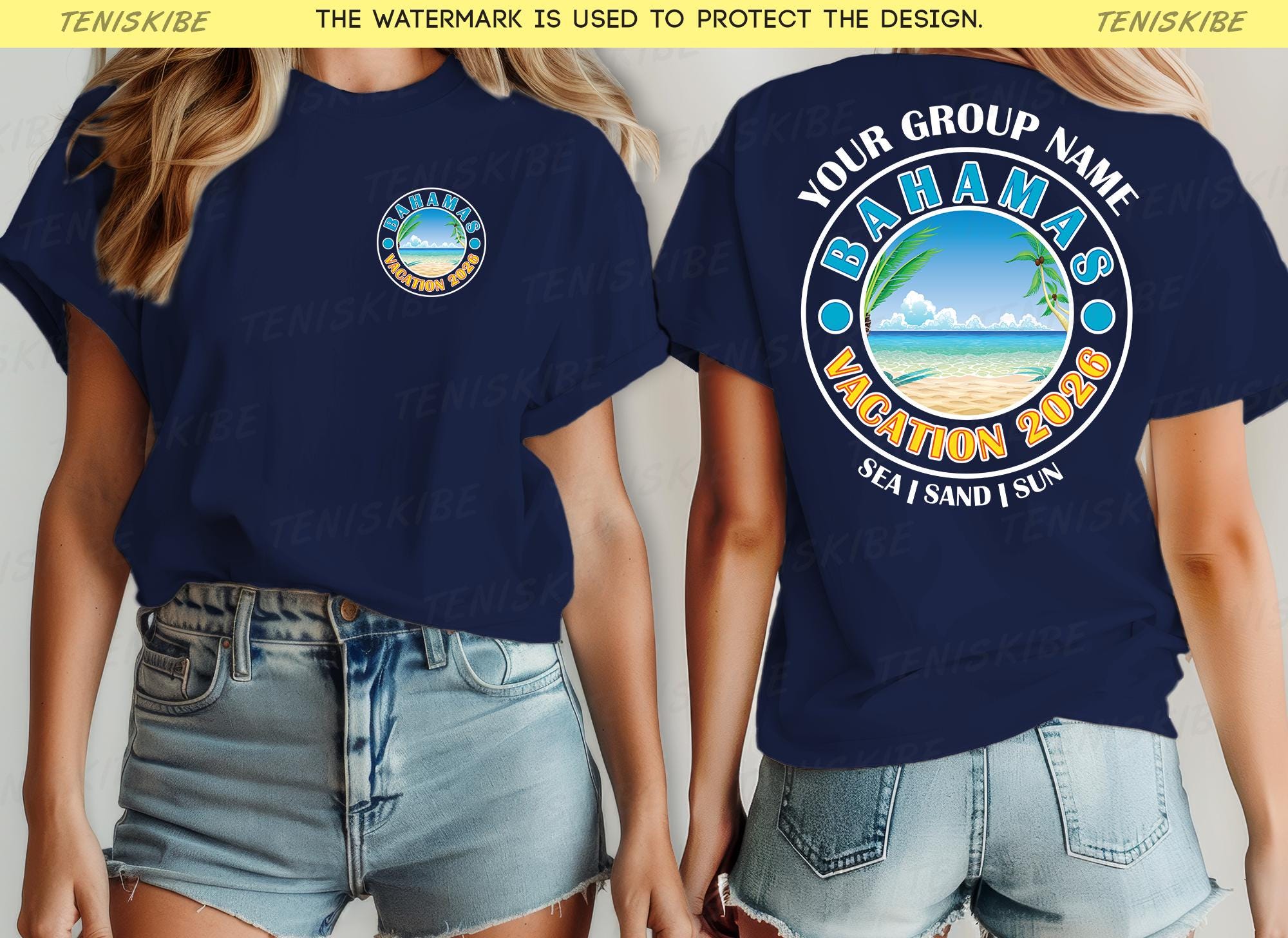 Custom Bahamas 2026 Family Vacation T-shirts