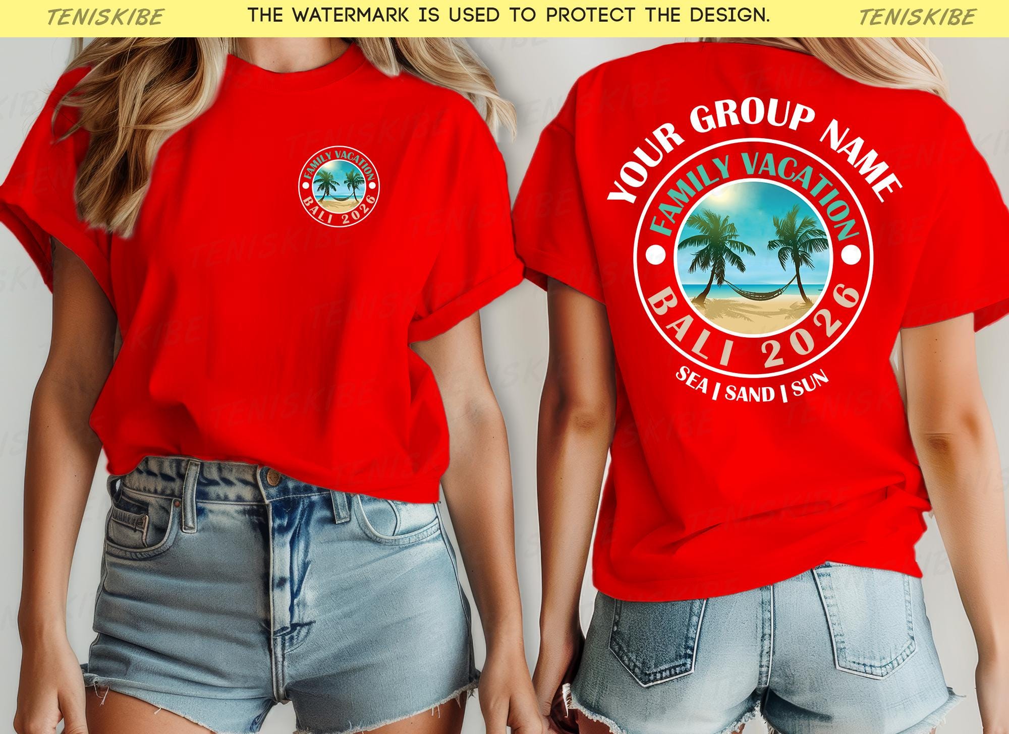 Custom Bali 2026 Family Vacation T-shirts