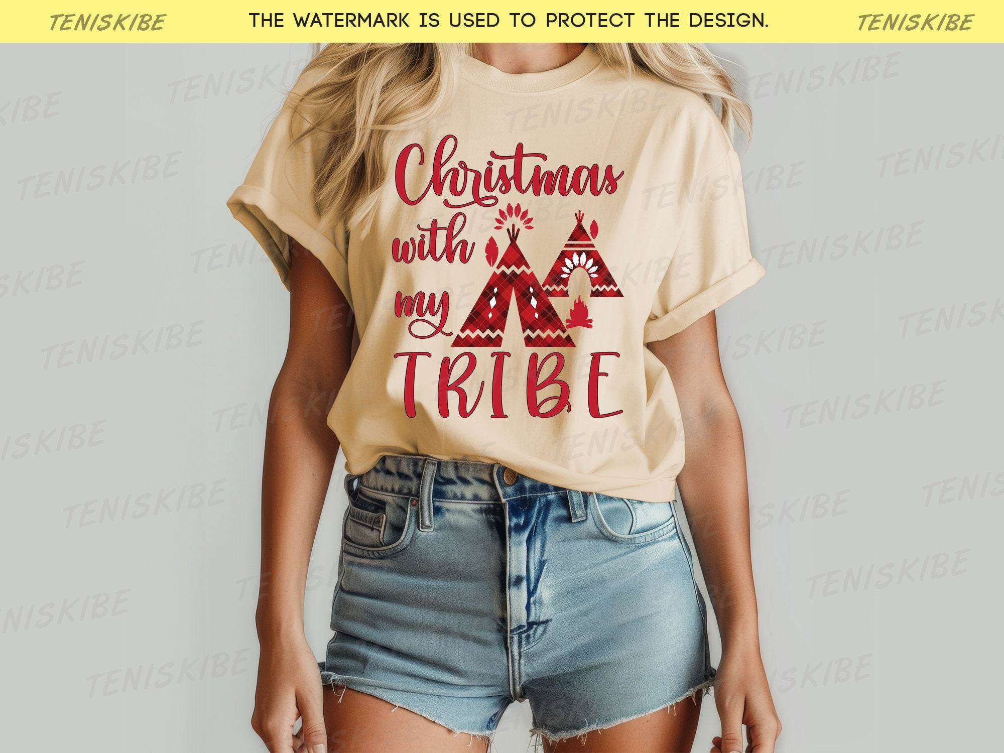 Christmas With My Tribe T-shirt