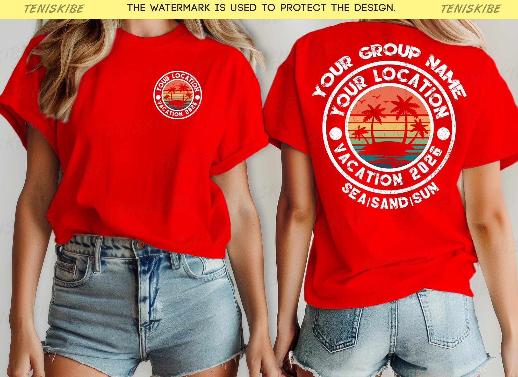 Personalized Family Vacation 2026 T-shrts