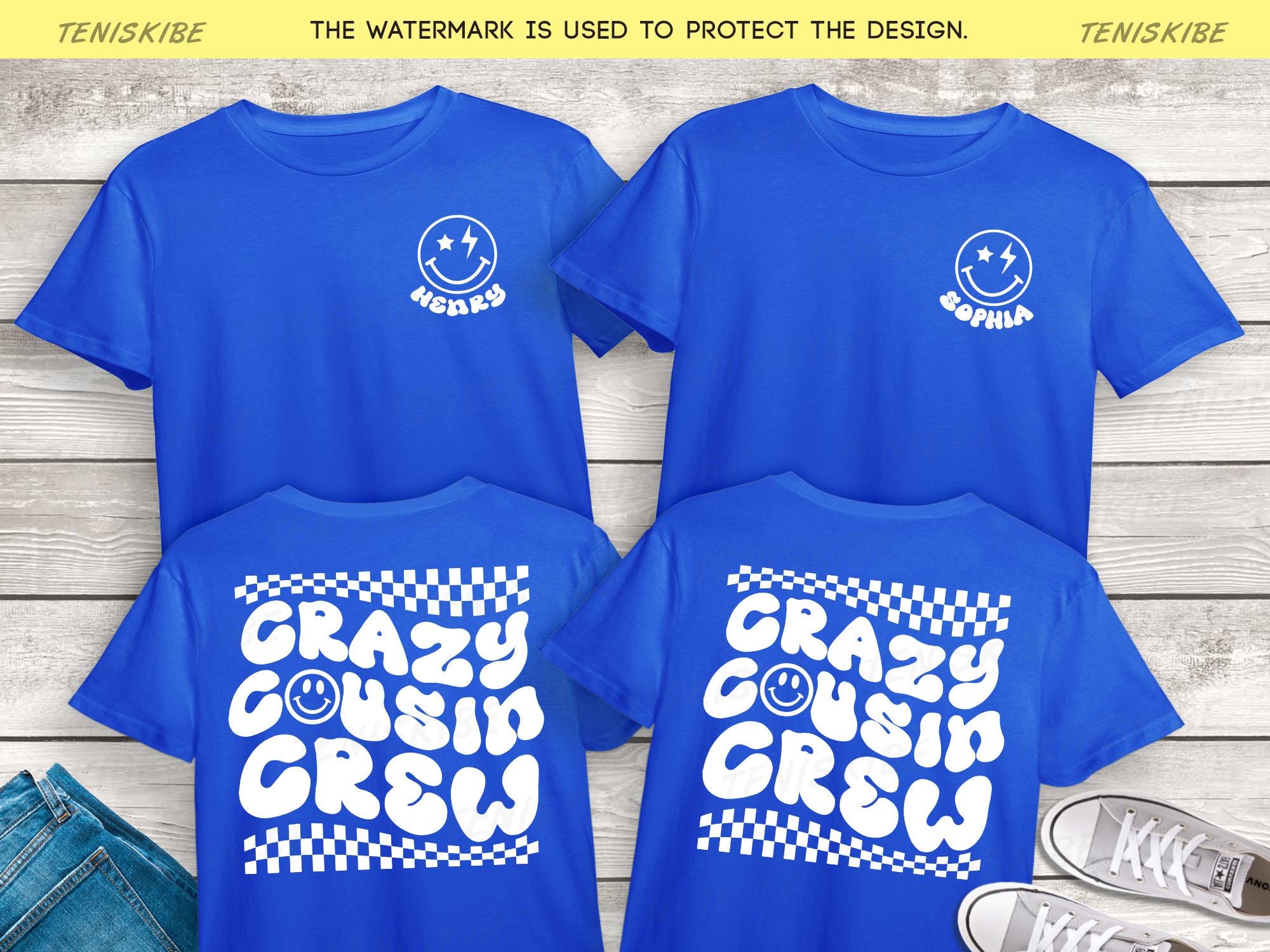 Custom Name Crazy Cousin Club Shirts