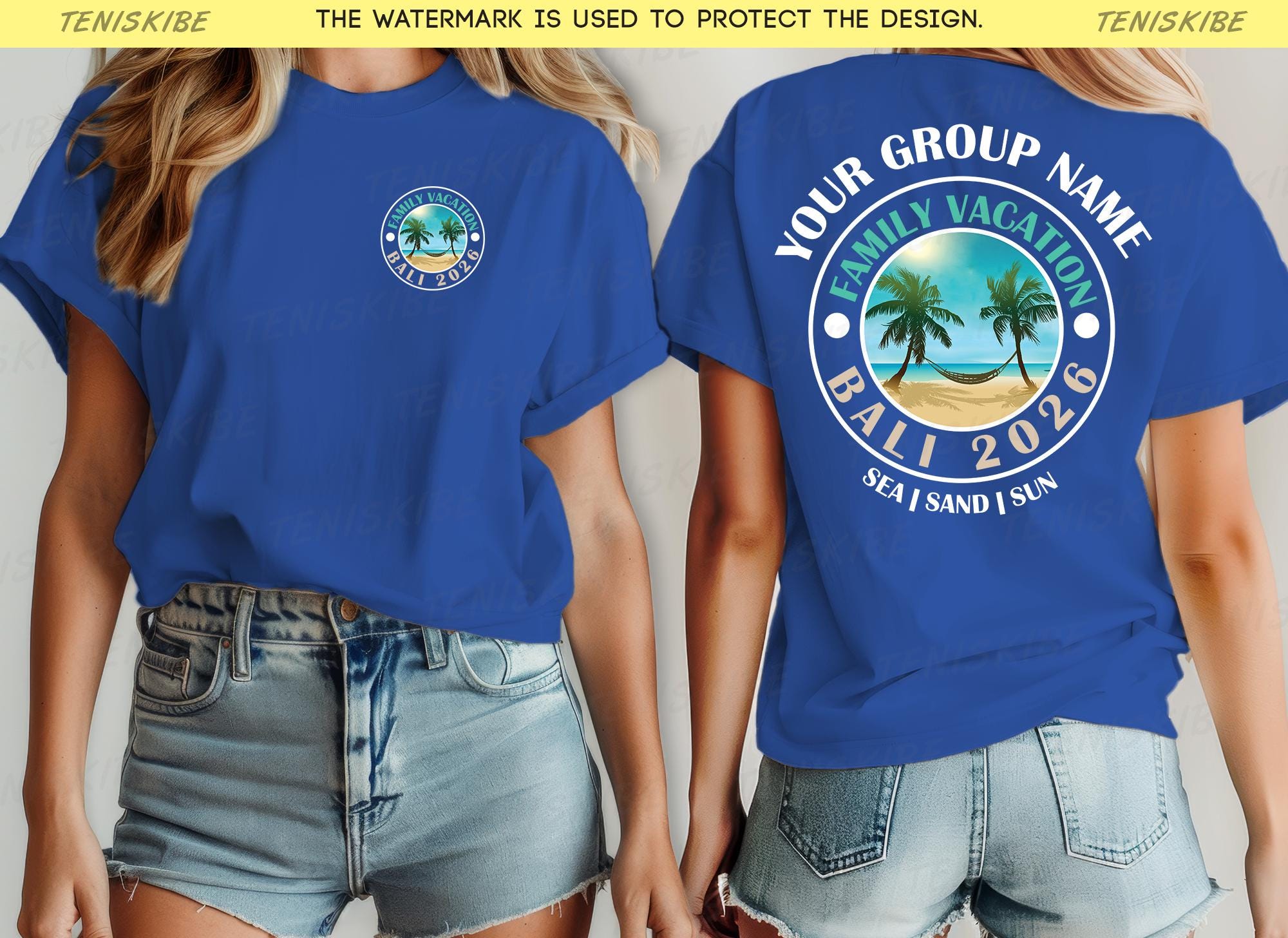 Custom Bali 2026 Family Vacation T-shirts