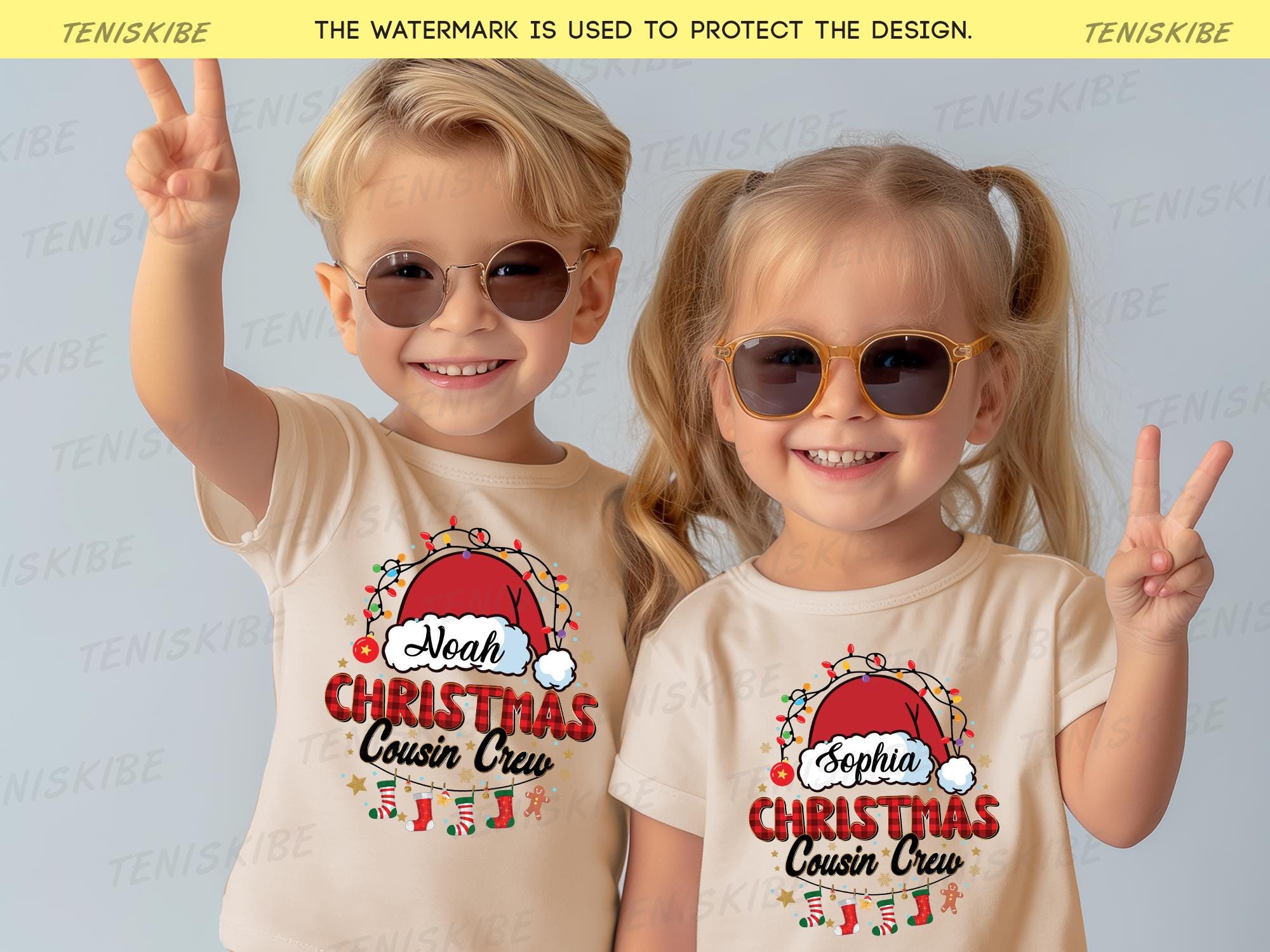 Personalized Cousin Crew Christmas T-shirts