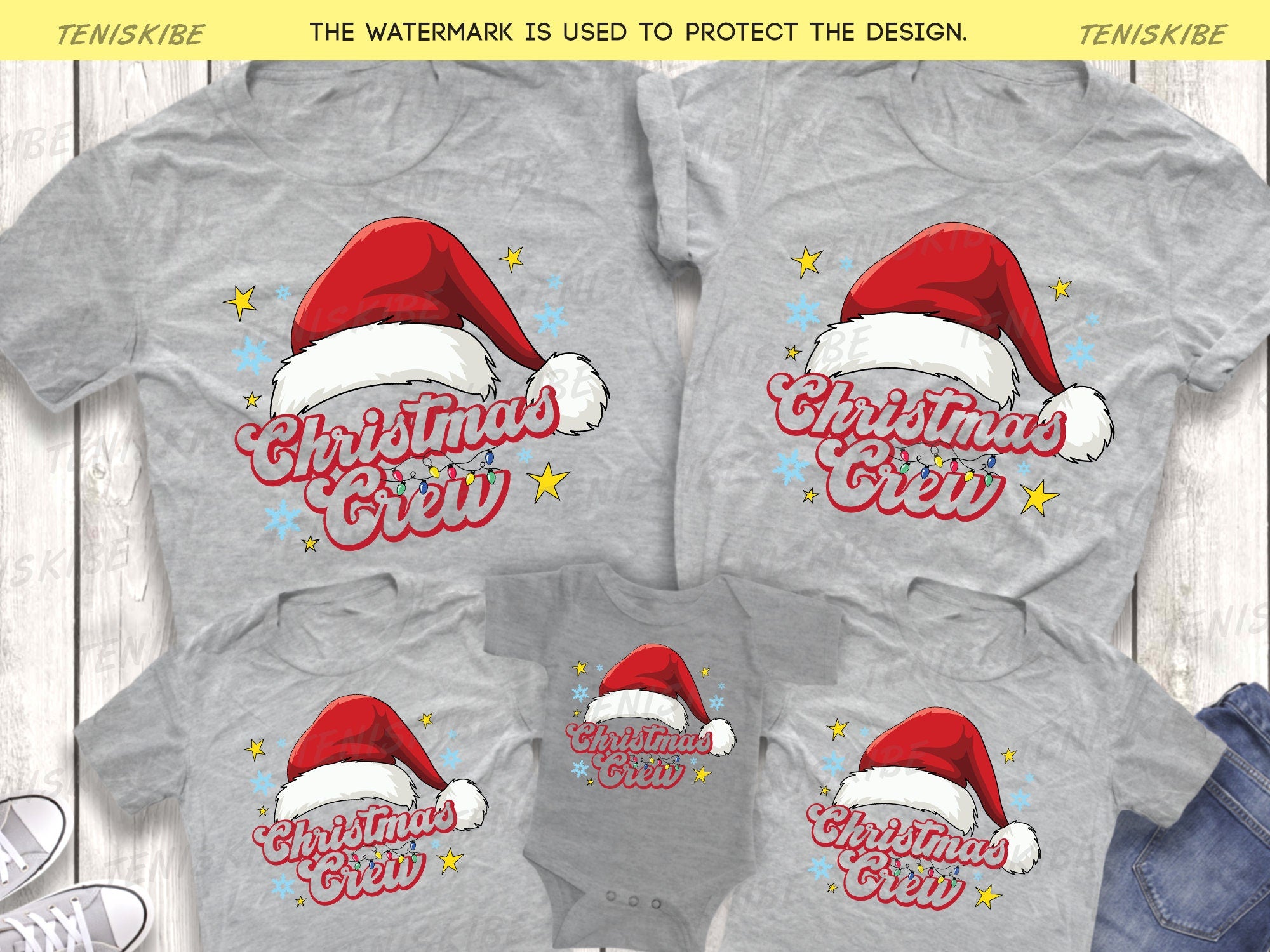 Christmas Crew Matching Family T-shirts