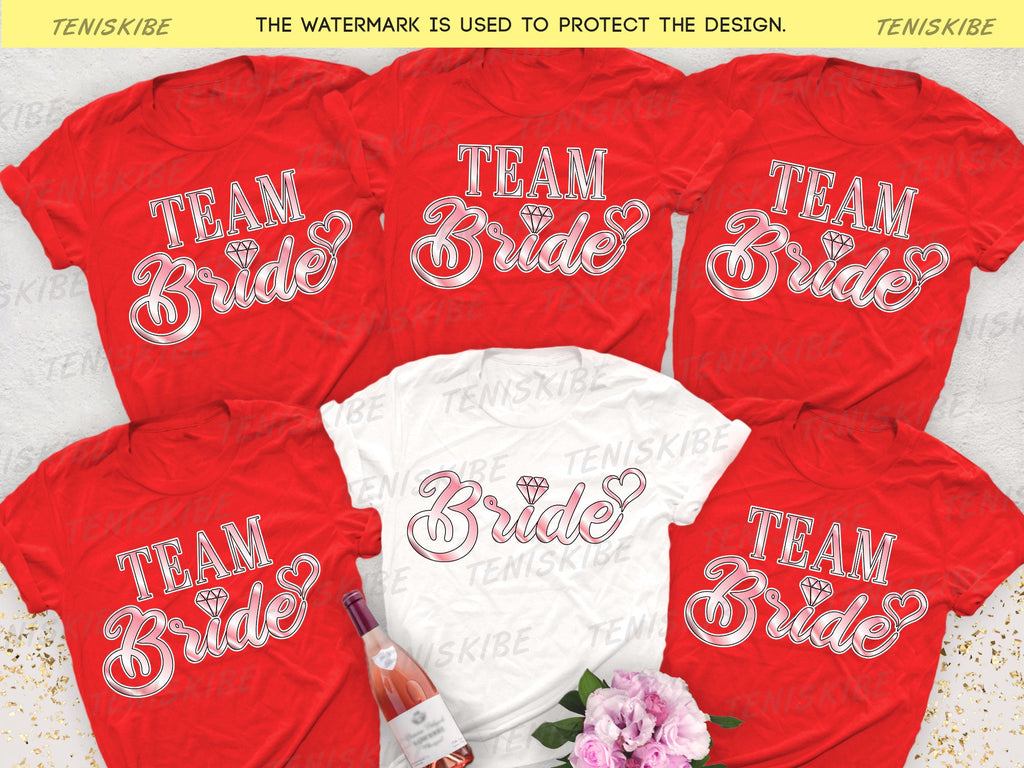 The Bride and Team Bride Bachelorette T-shirts